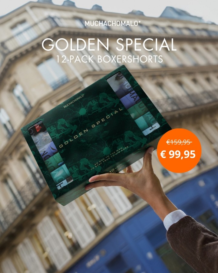 Afbeelding van 12-Pack Boxer Short Print/ Print/Black/Blue Heren Boxers -  Muchachomalo